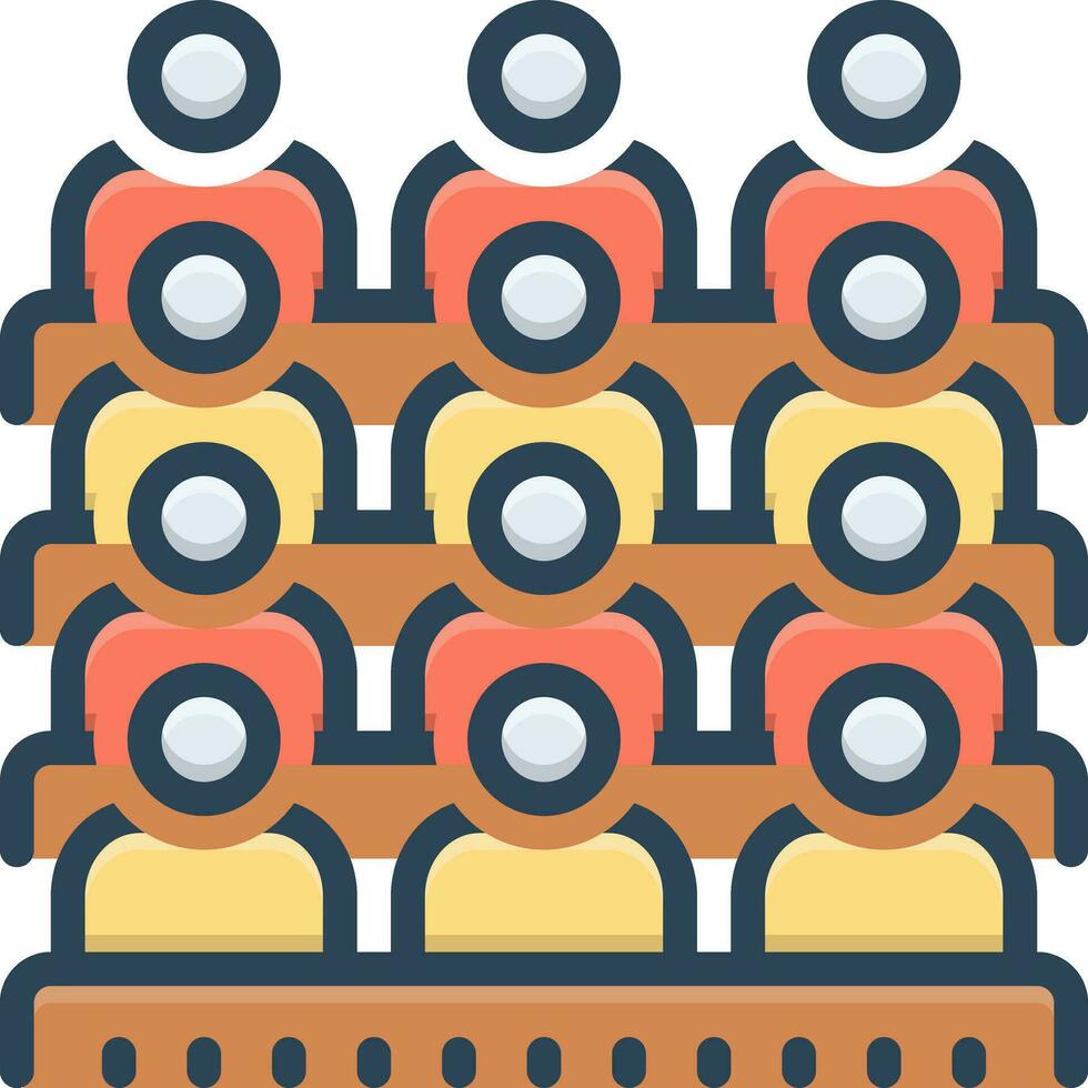 color icon for audience vector