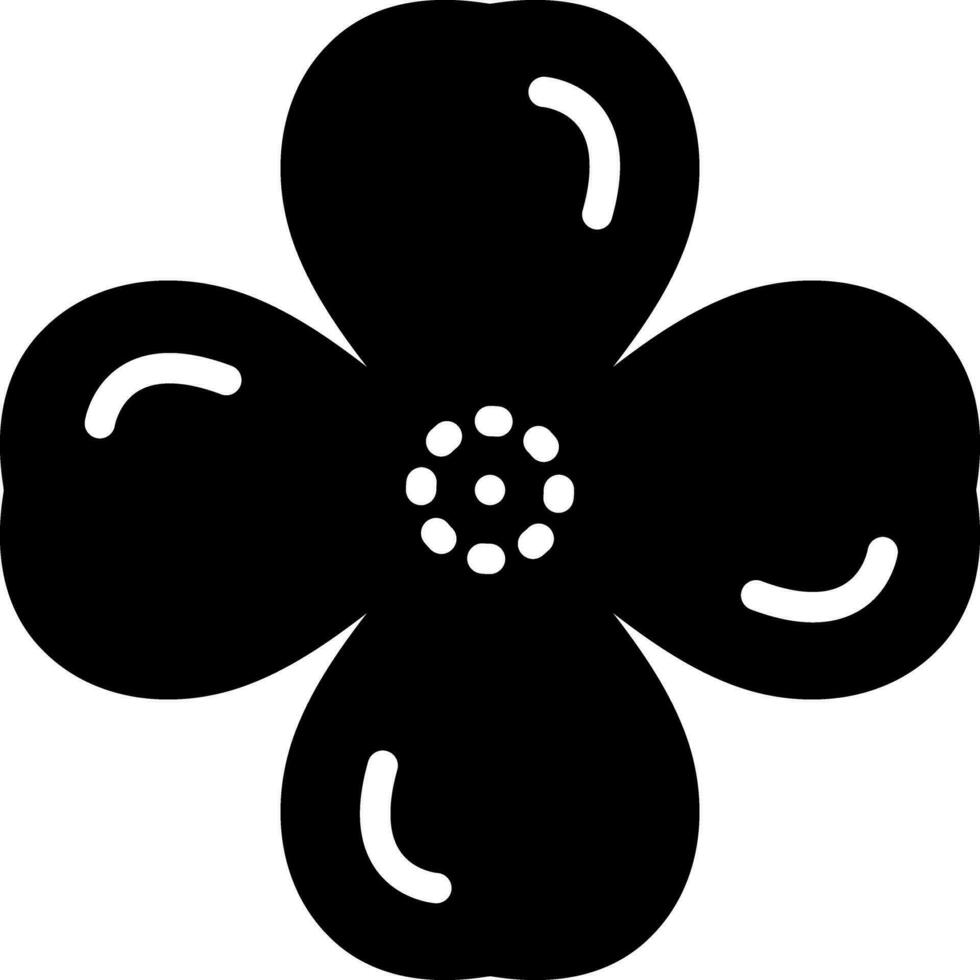 solid icon for quatrefoil vector