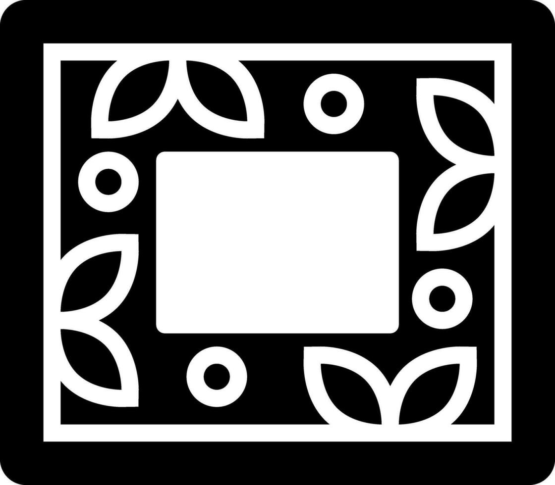 solid icon for frame vector