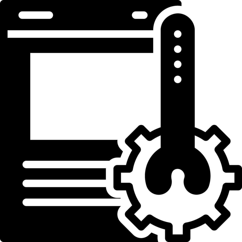 solid icon for website optimization vector