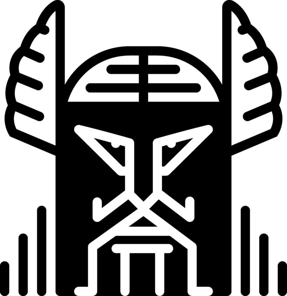 solid icon for odin vector