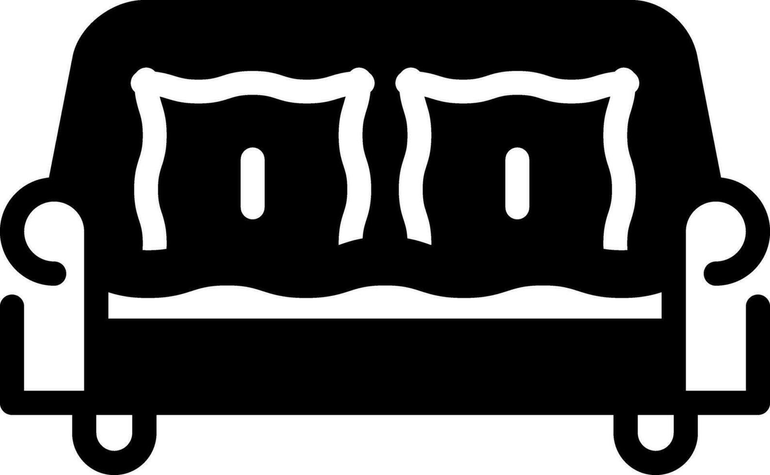 solid icon for sofa vector