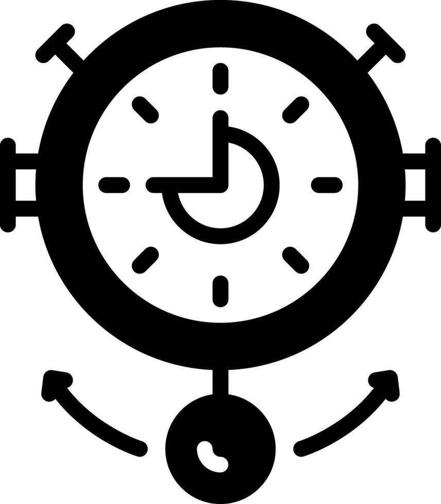 solid icon for hour vector