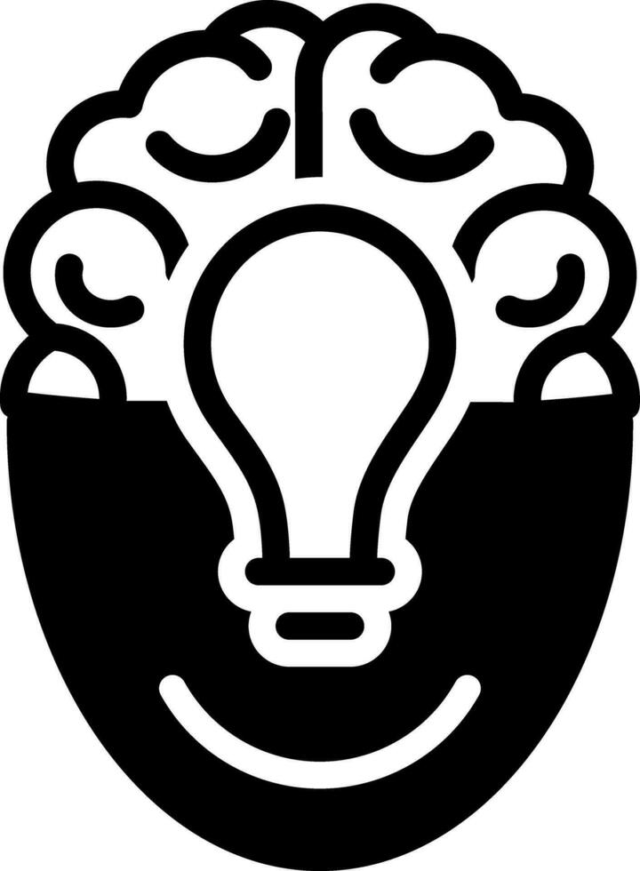 solid icon for brainstorming vector