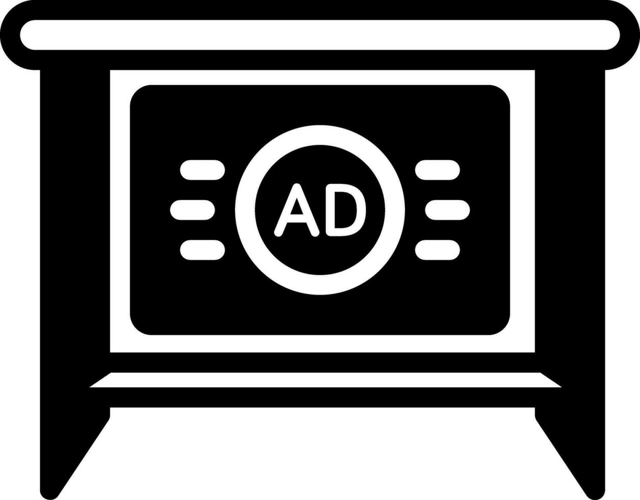 solid icon for ad vector