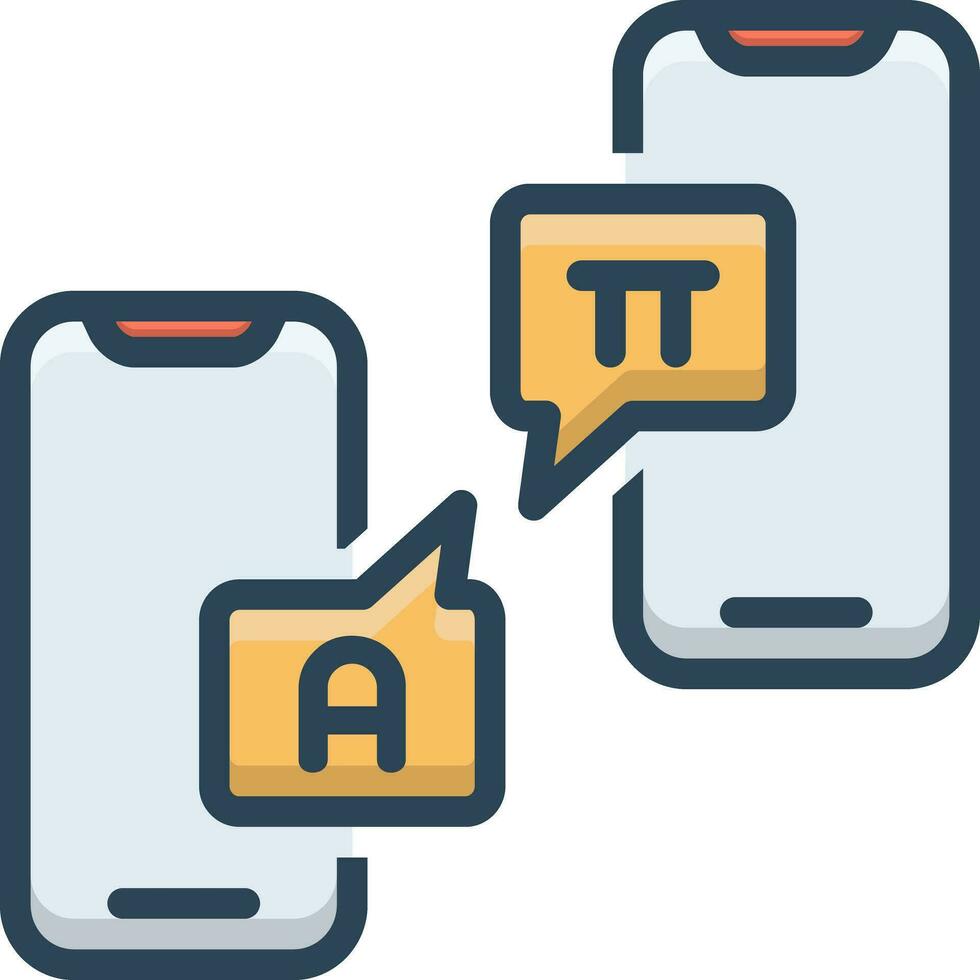 color icon for interpret vector