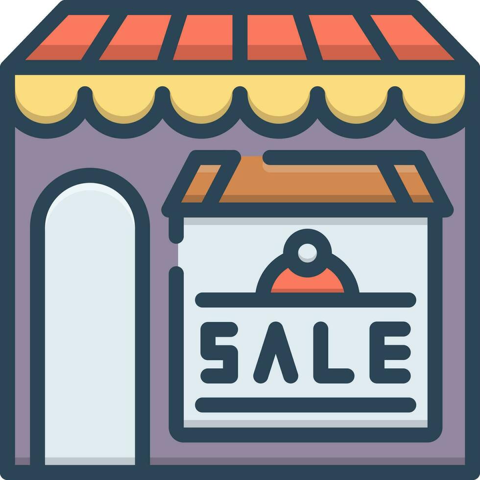 color icon for sell vector