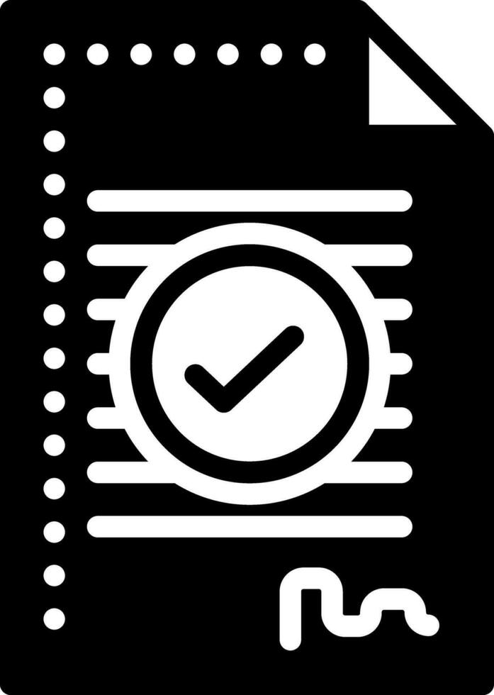 solid icon for agreement vector