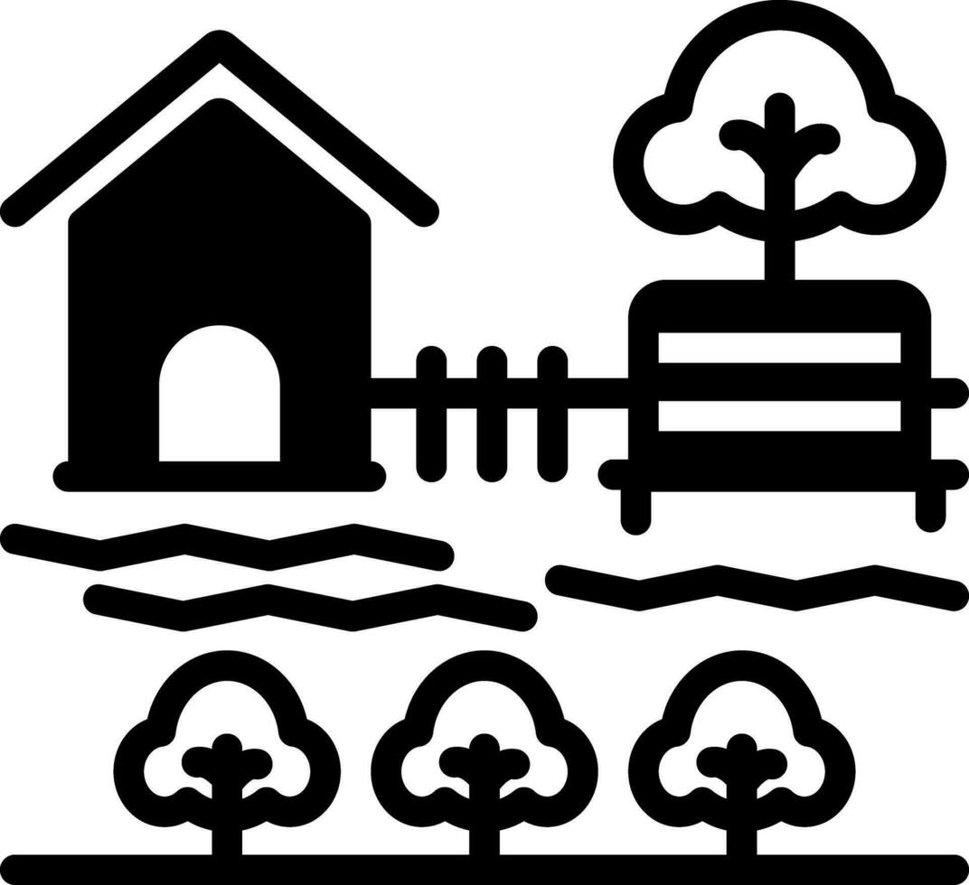 solid icon for garden vector