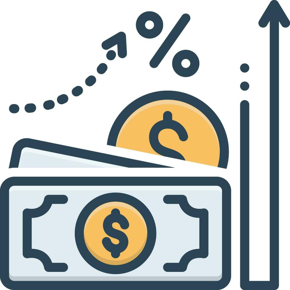 color icon for accrual vector