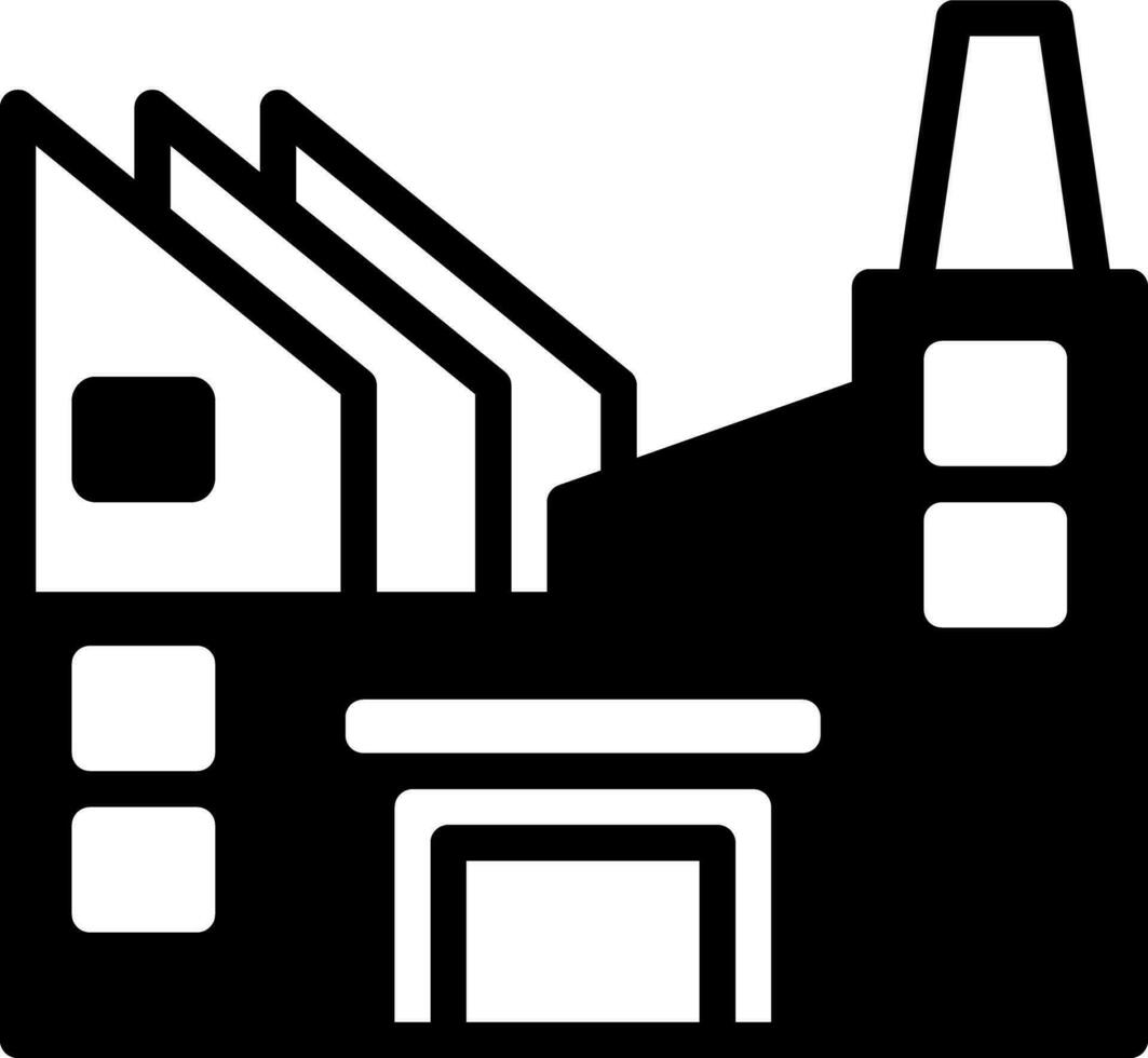 solid icon for industry vector