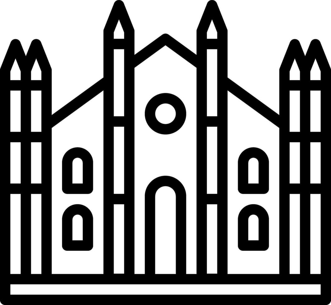 line icon for milan vector