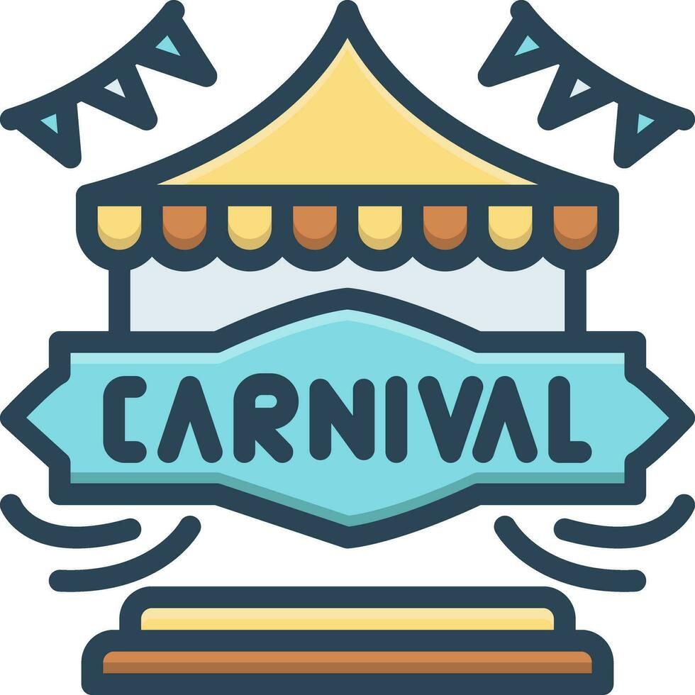 color icon for carnival vector