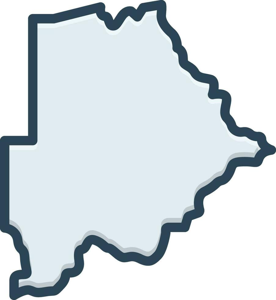 color icon for botswana vector