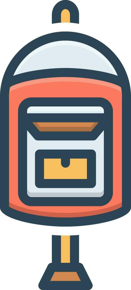 color icon for mailbox vector