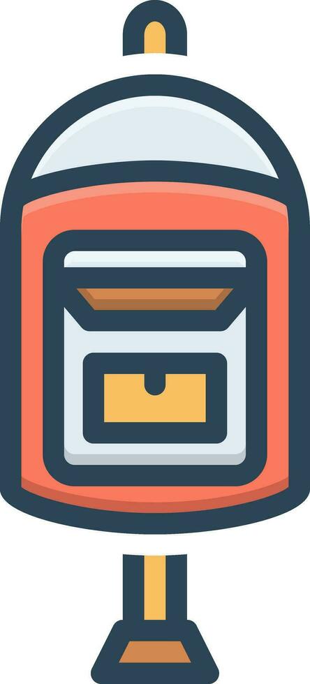 color icon for mailbox vector