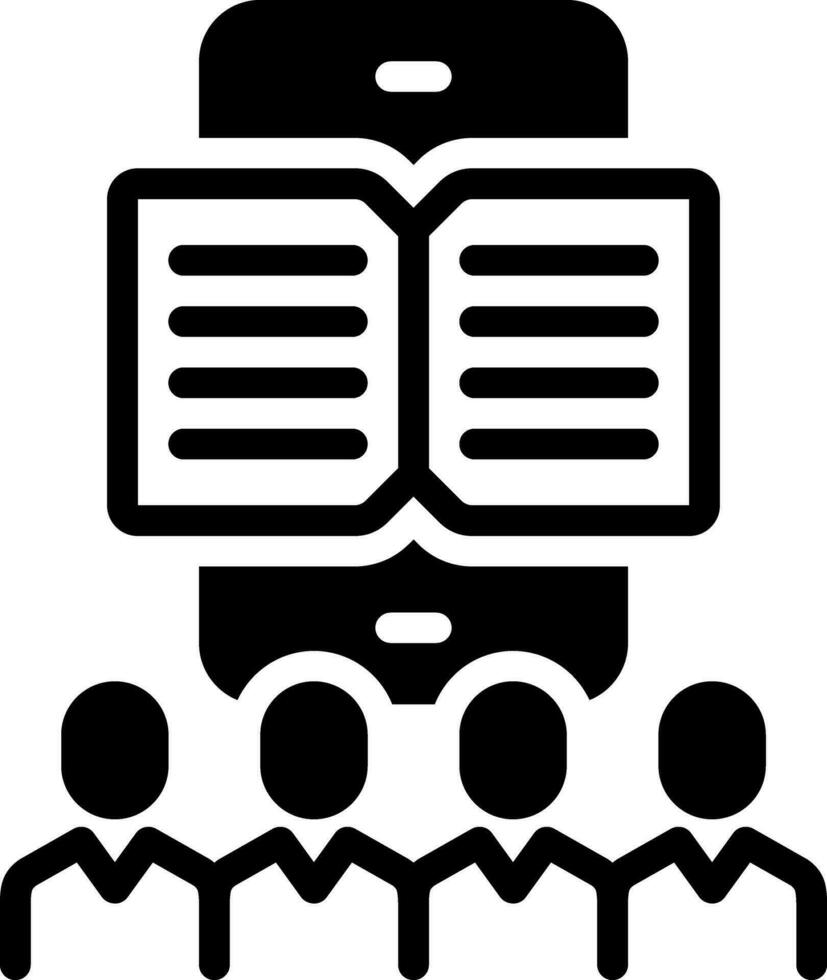 solid icon for learn vector