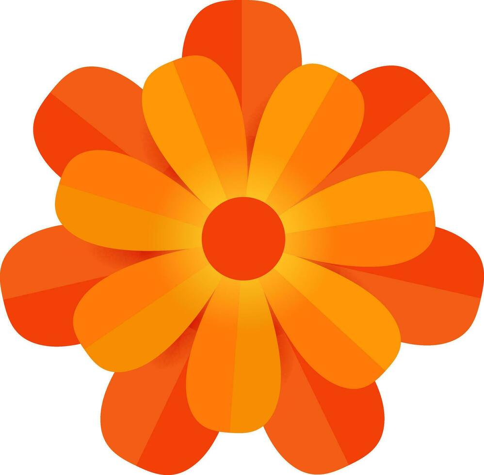 Abstract flower on white background. vector