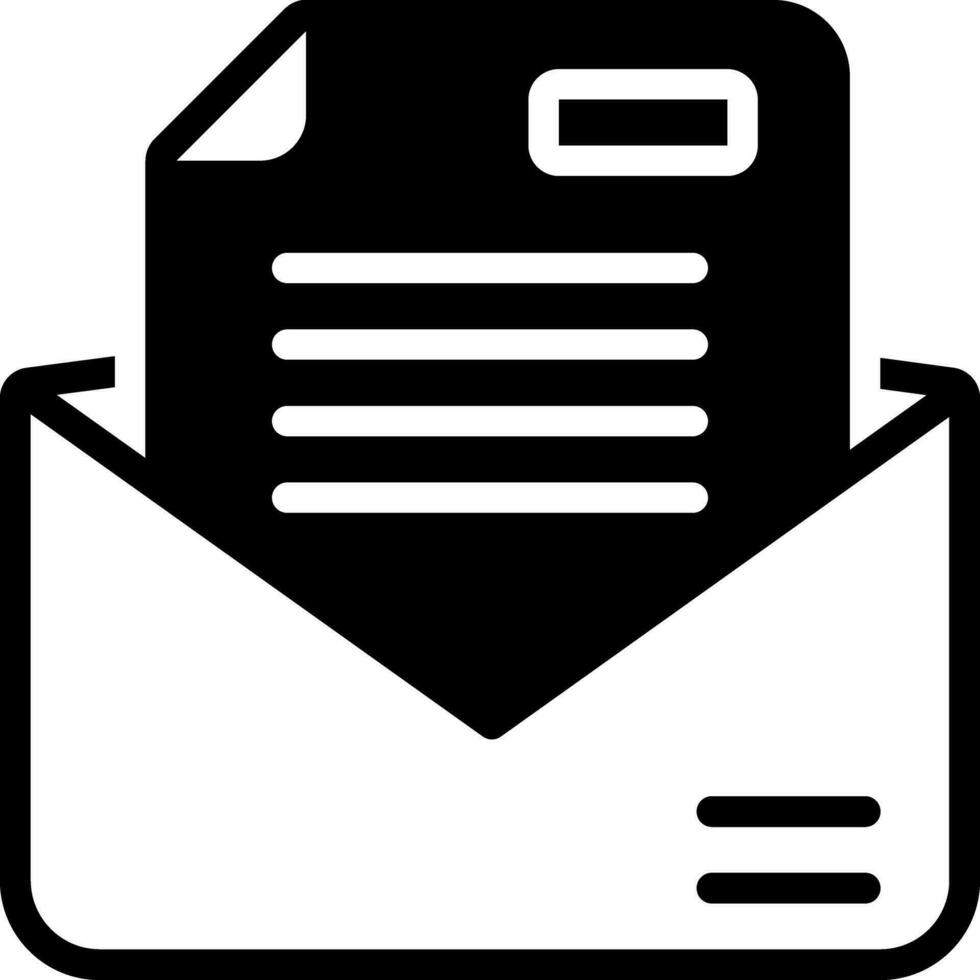 solid icon for letter vector