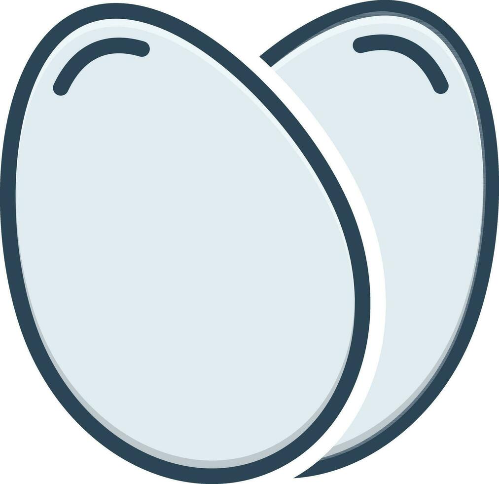 color icon for eggs vector
