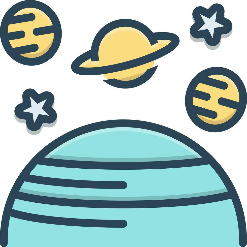 color icon for space vector