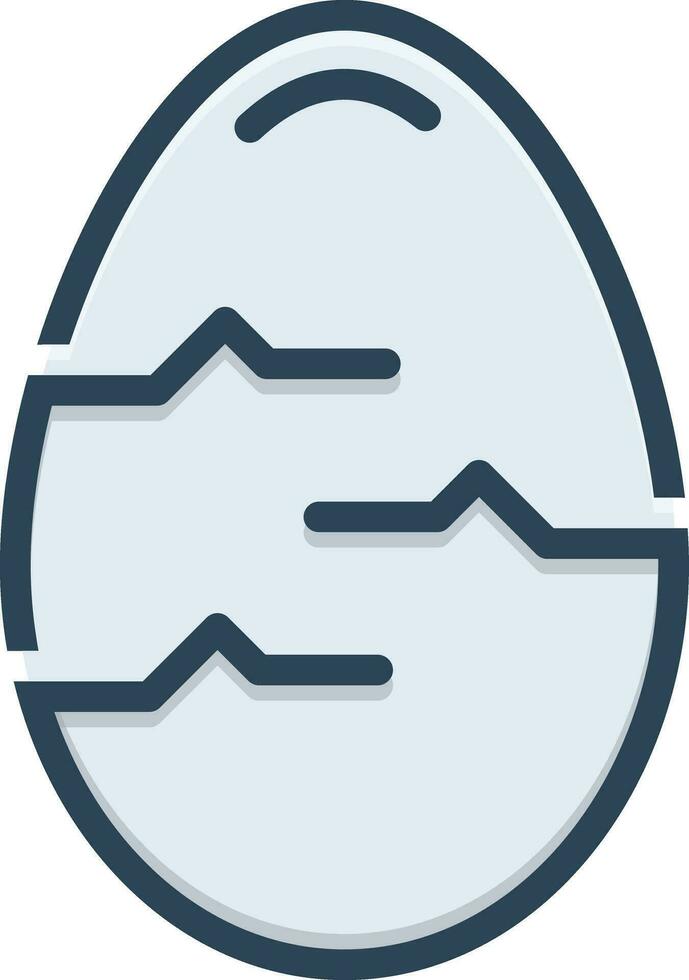 color icon for egg vector