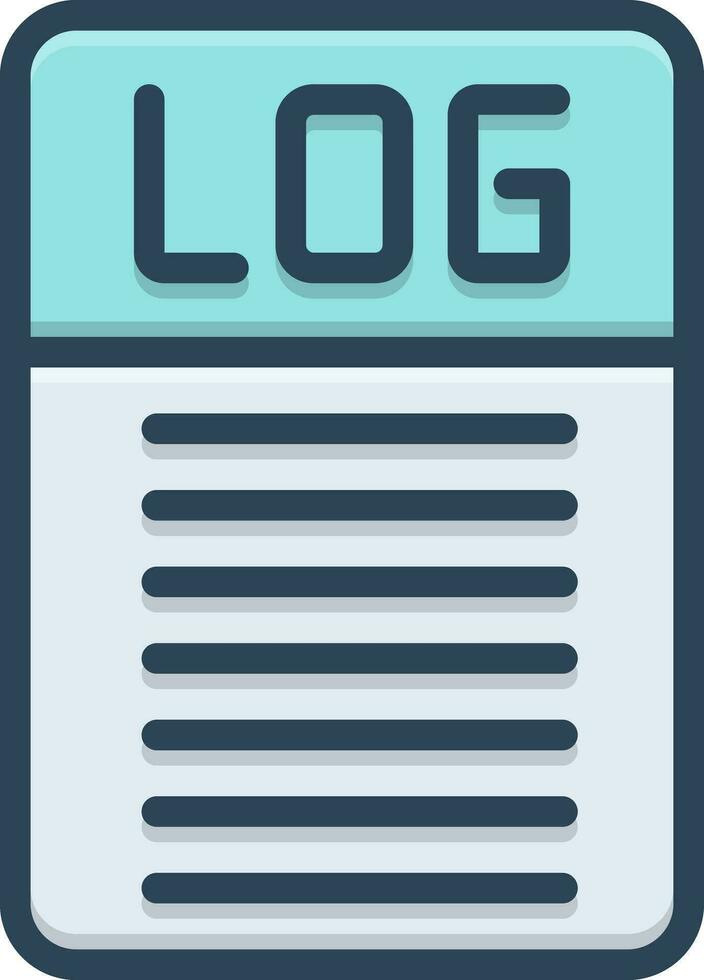 color icon for log vector