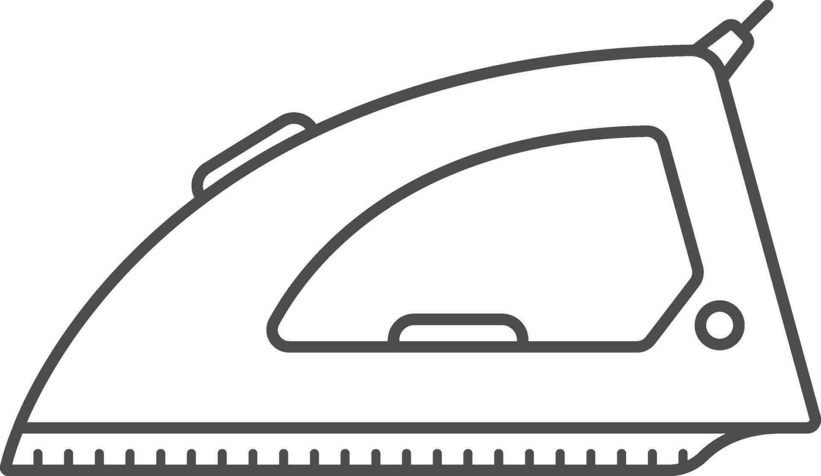 Linear Style Iron Icon Or Symbol. vector