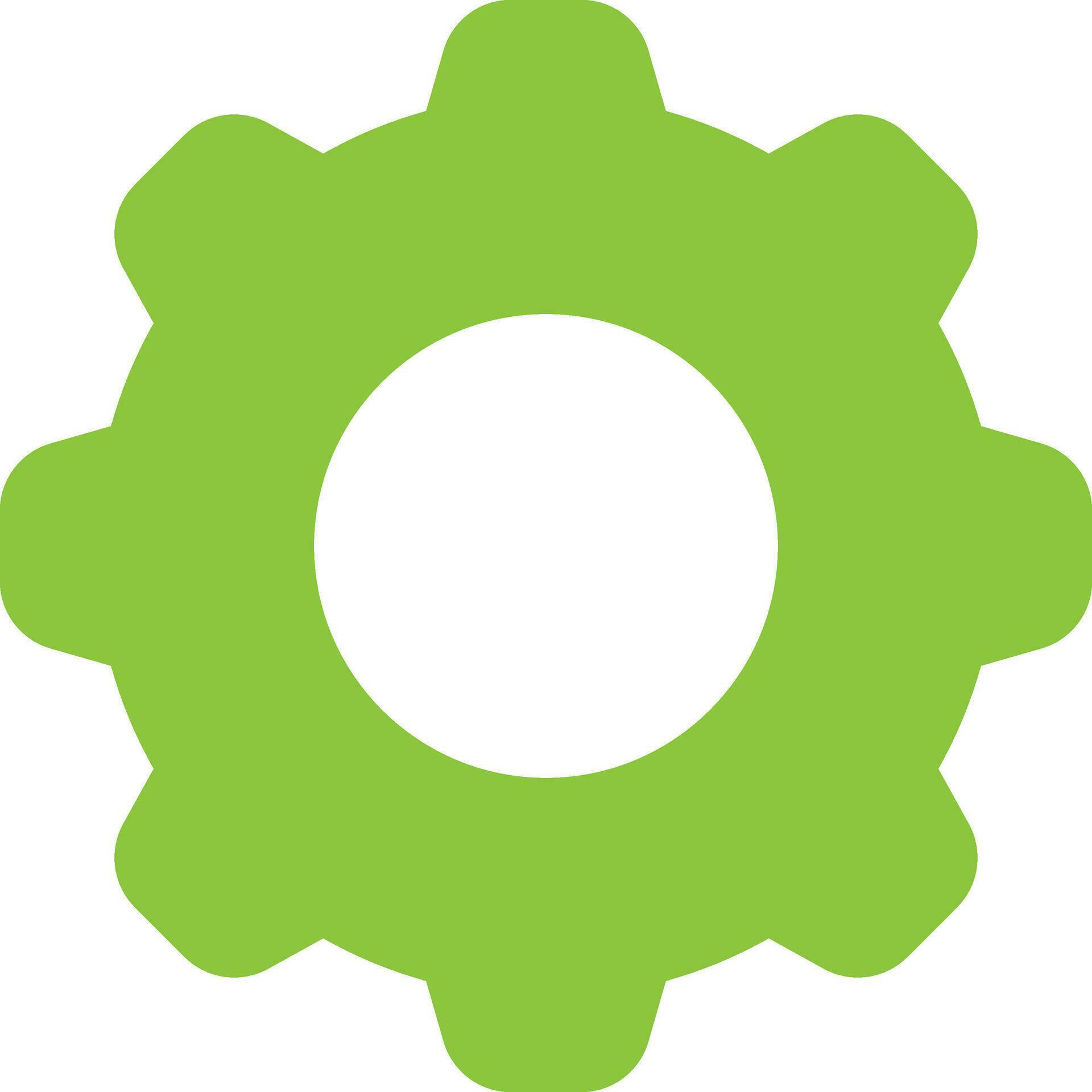 Flat style green setting icon on white background. 24882160 Vector Art at Vecteezy