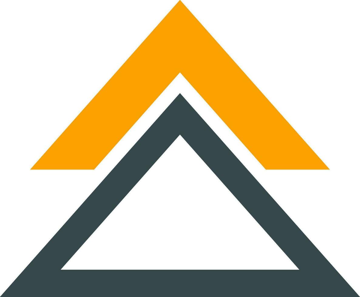 Triangle shape in flat style. vector