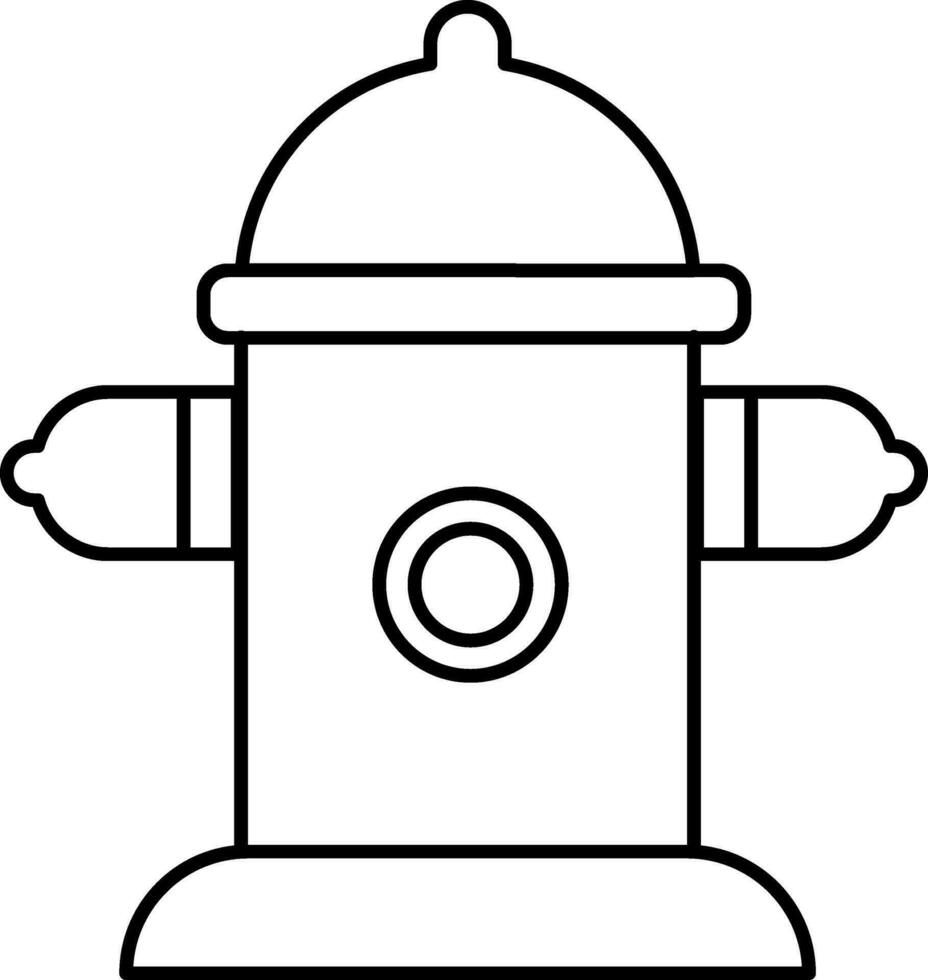 Illustration of fire hydrant in flat style. vector