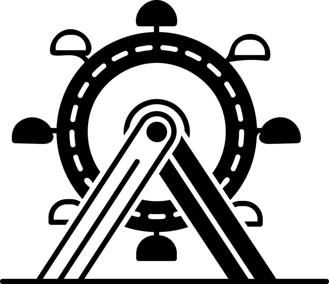 solid icon for ferris wheel vector
