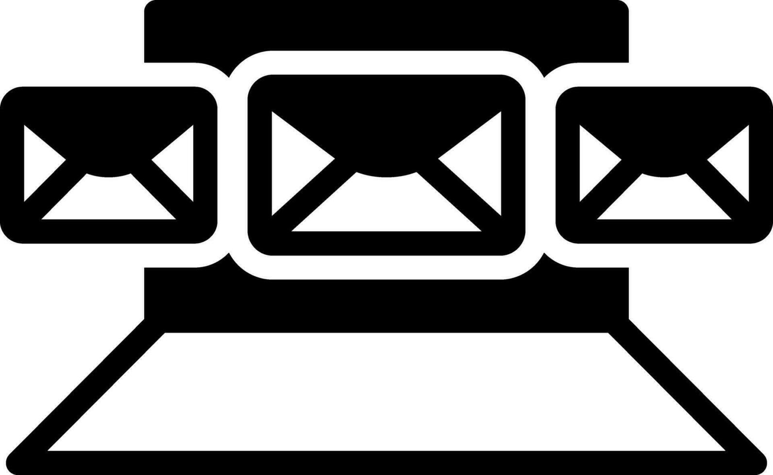 solid icon for email marketing vector