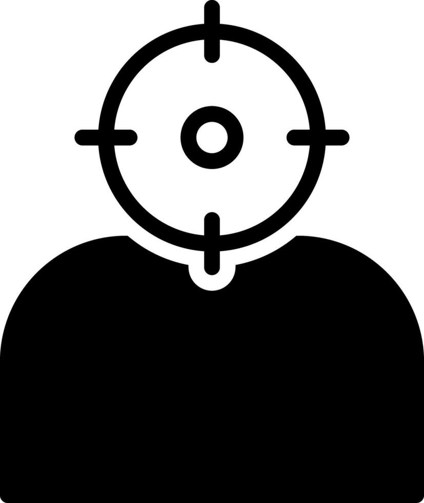 solid icon for headshot vector