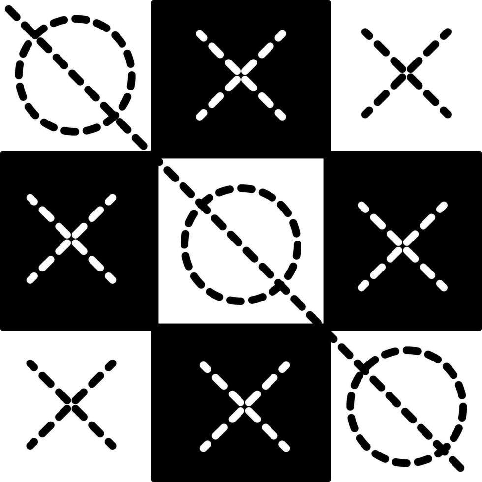 solid icon for tic tac toe vector