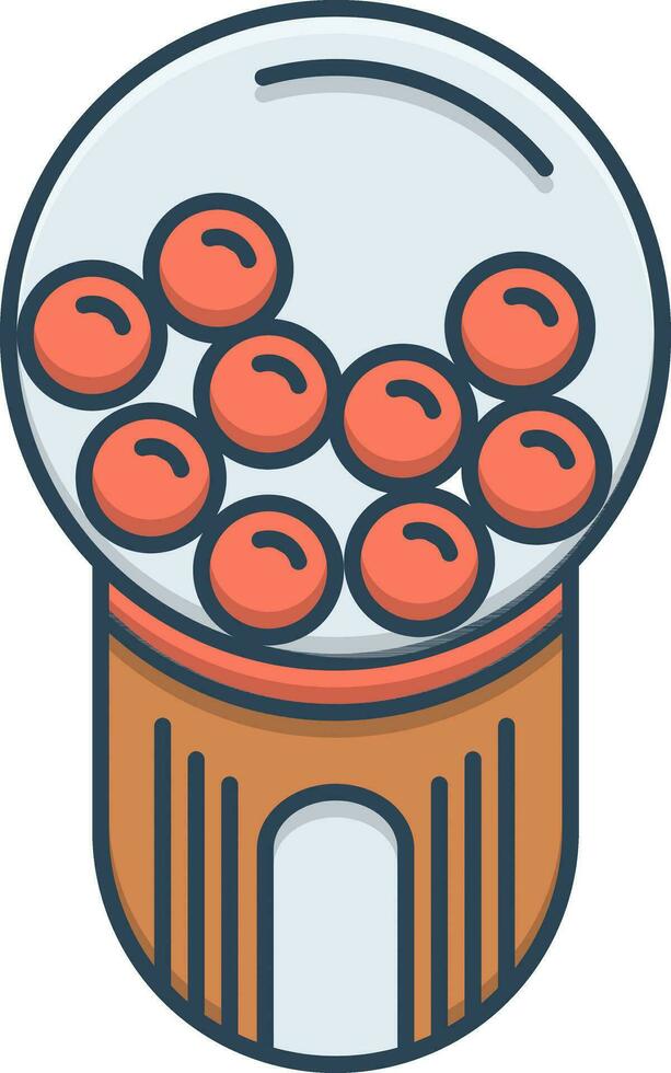 color icon for bubble gum machine vector