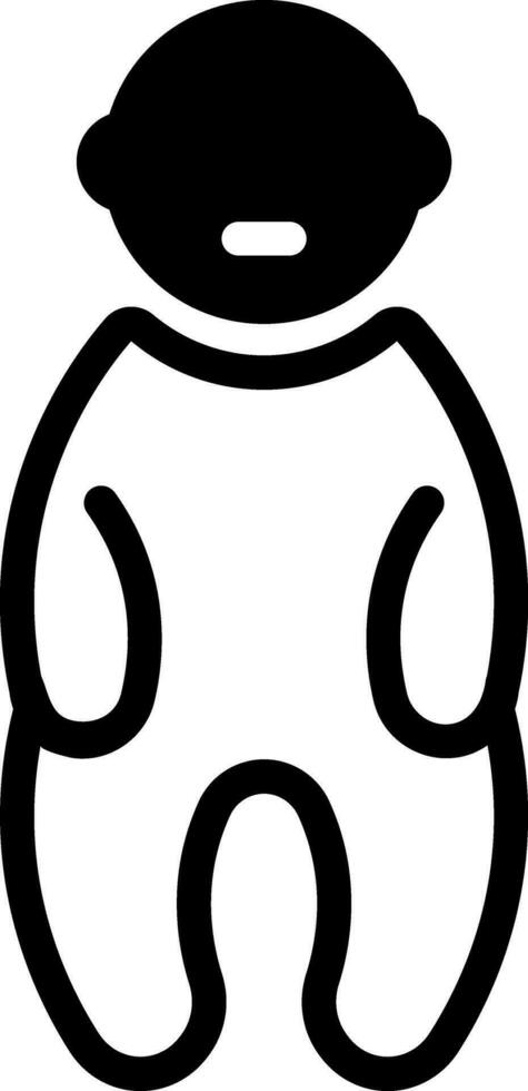 solid icon for baby vector