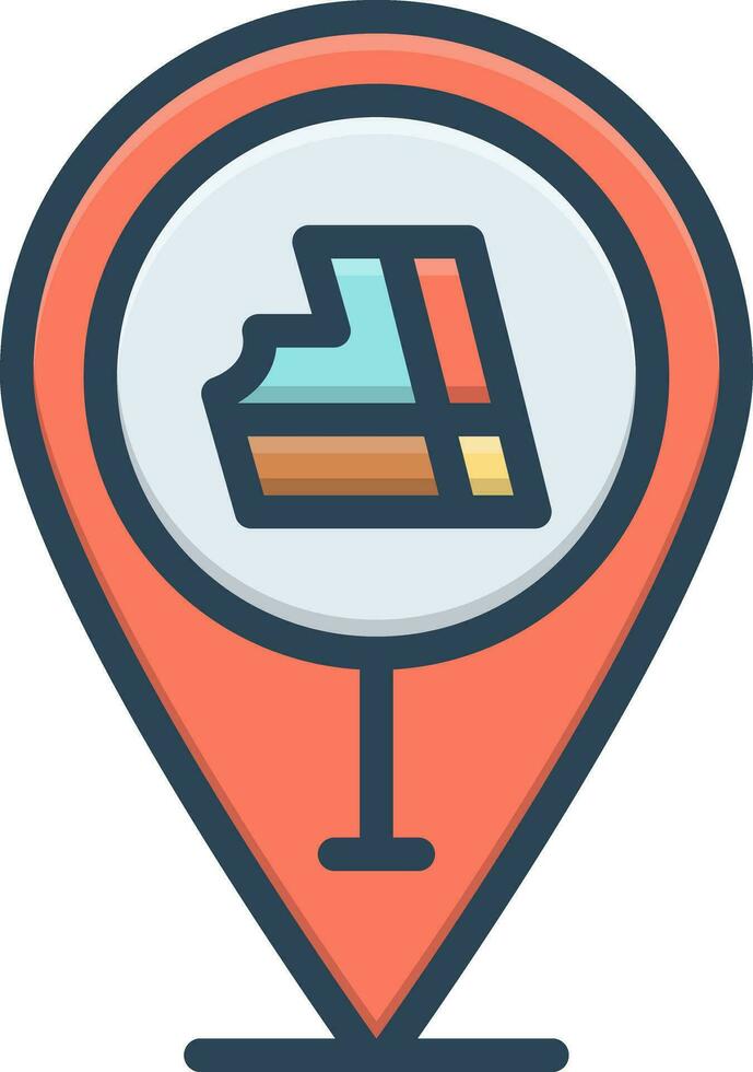 color icon for place vector