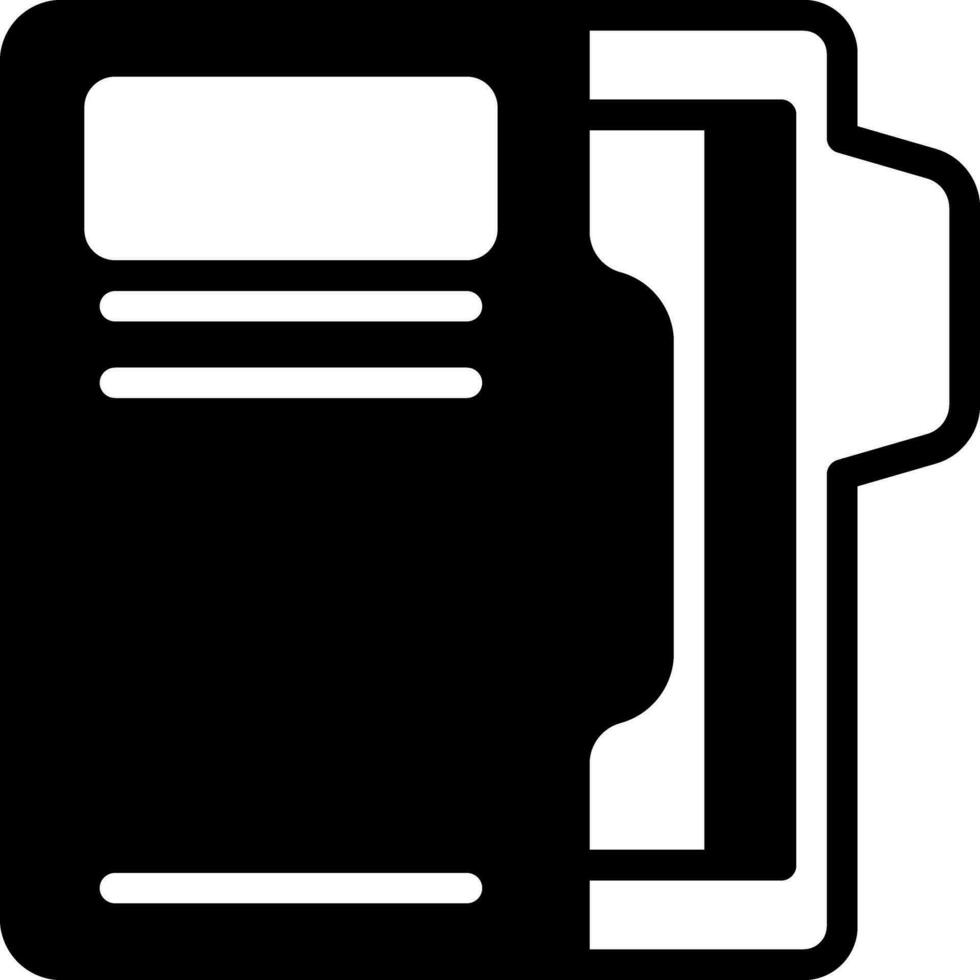 solid icon for documents vector
