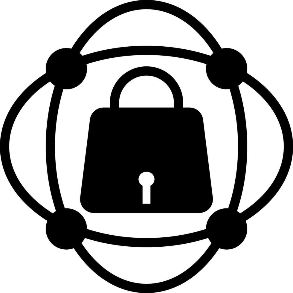 solid icon for security vector