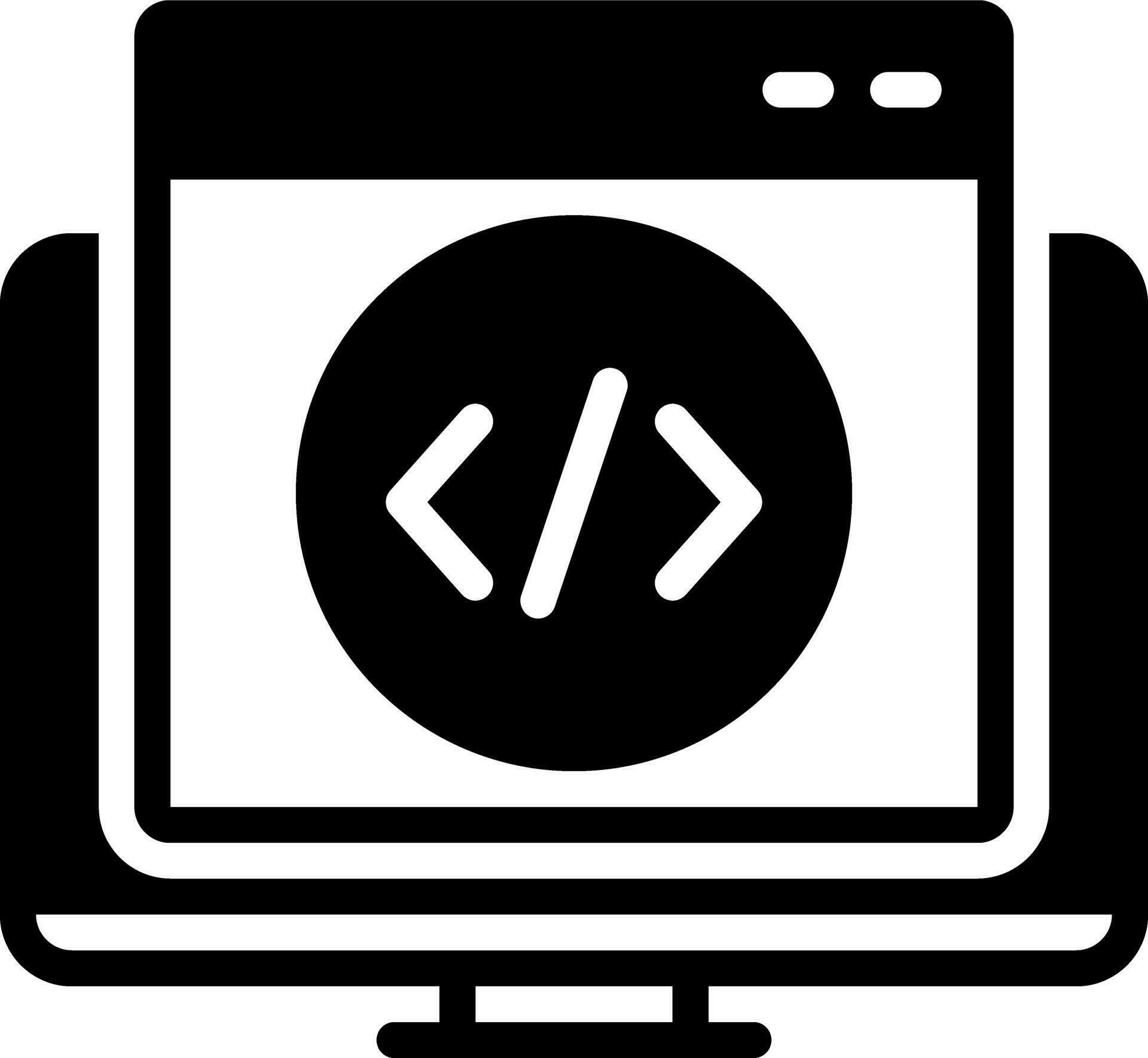 solid icon for html 24882656 Vector Art at Vecteezy