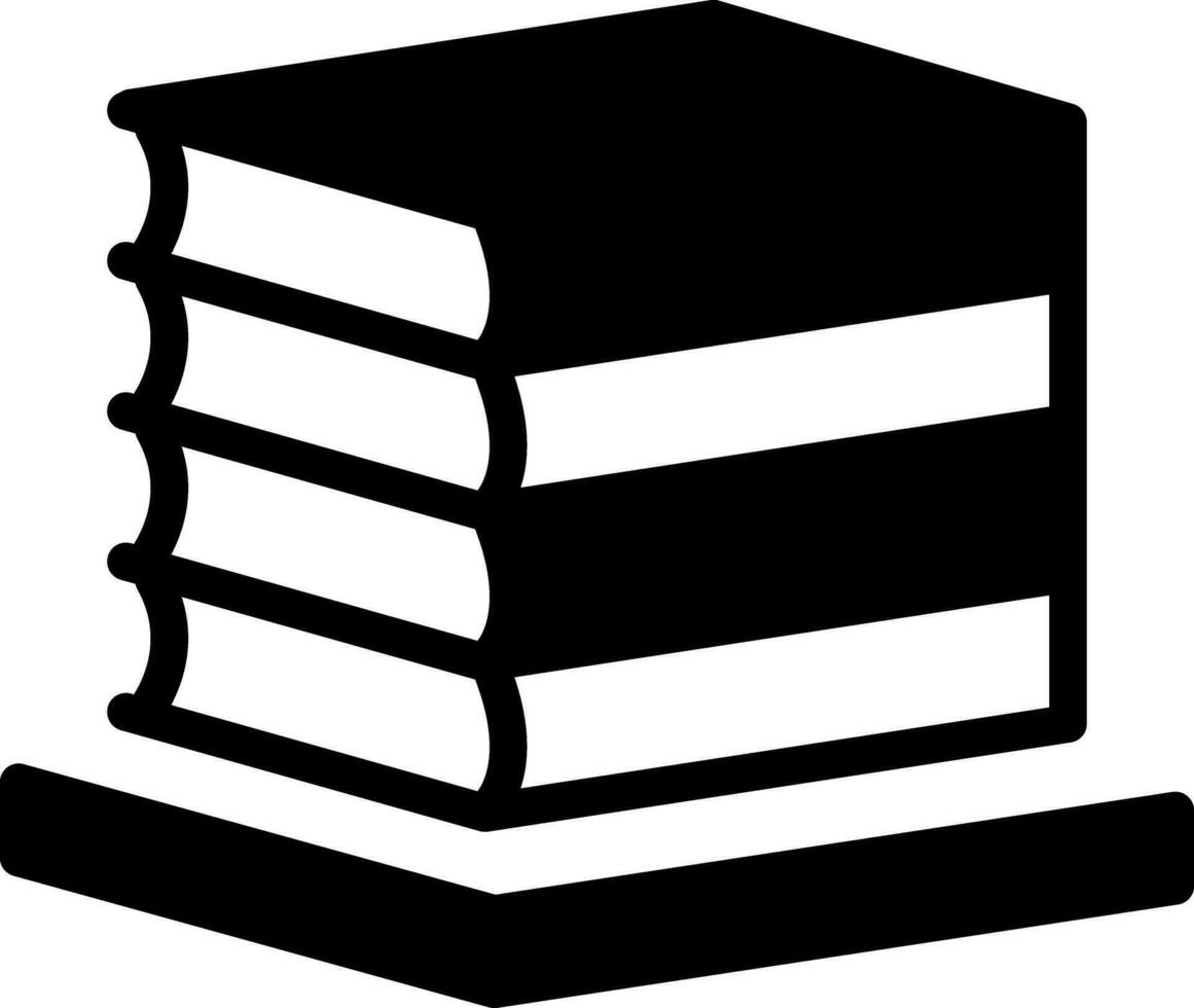 solid icon for books vector