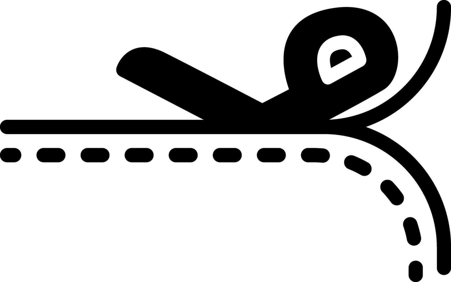 solid icon for cut vector