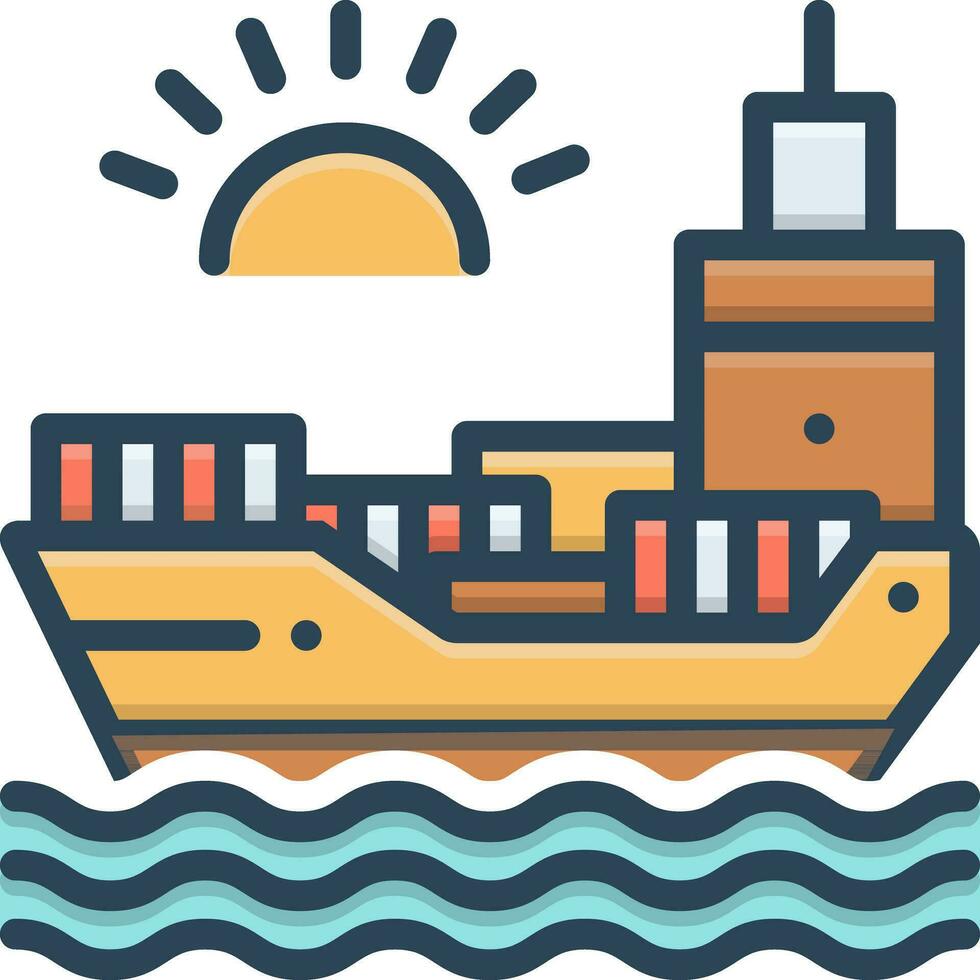 color icon for chartering vector