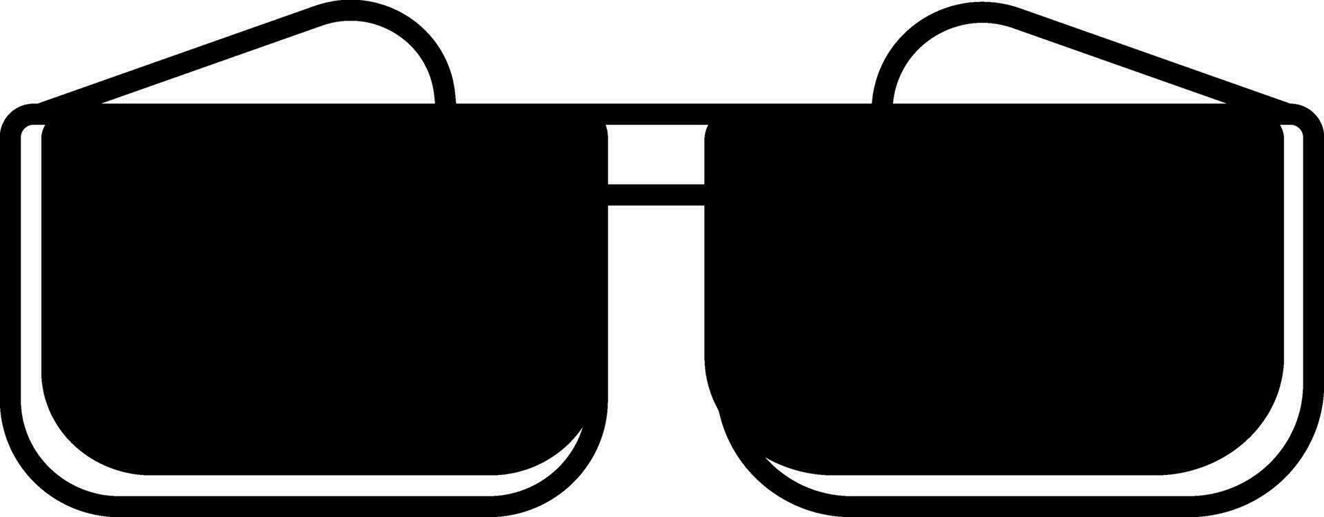 solid icon for three d glasses vector