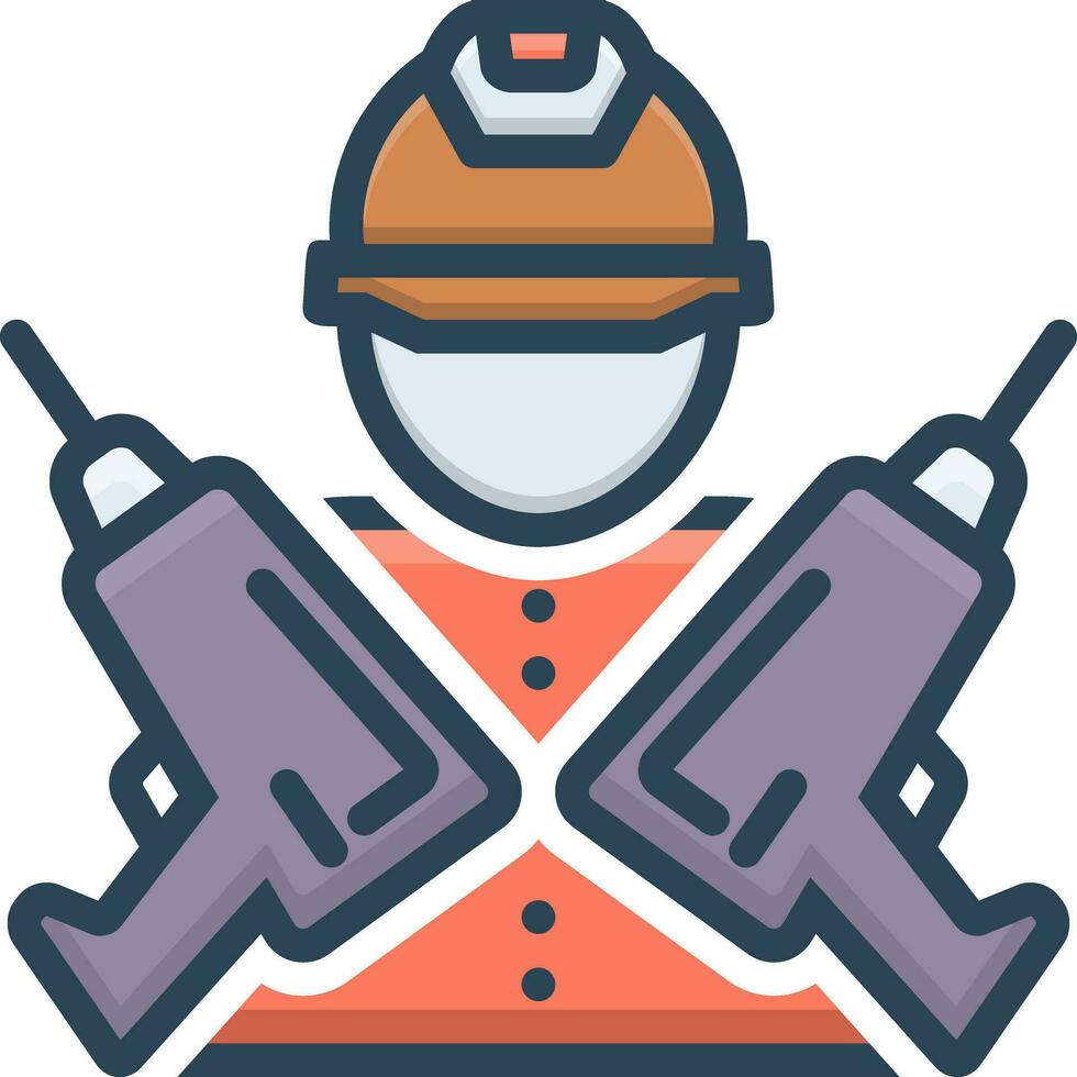 color icon for drill master vector
