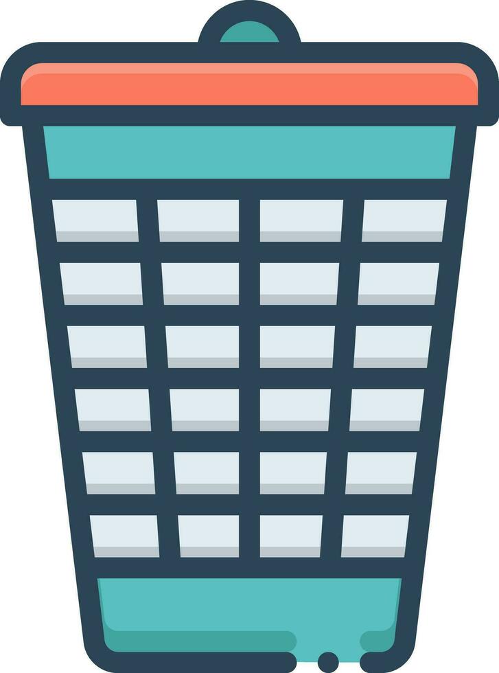 color icon for bin vector