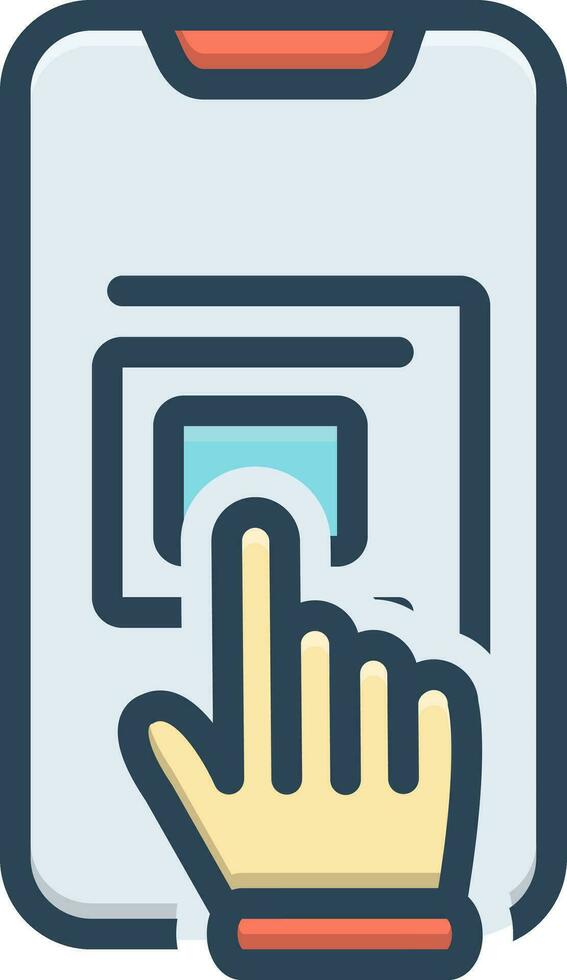 color icon for touchscreen vector