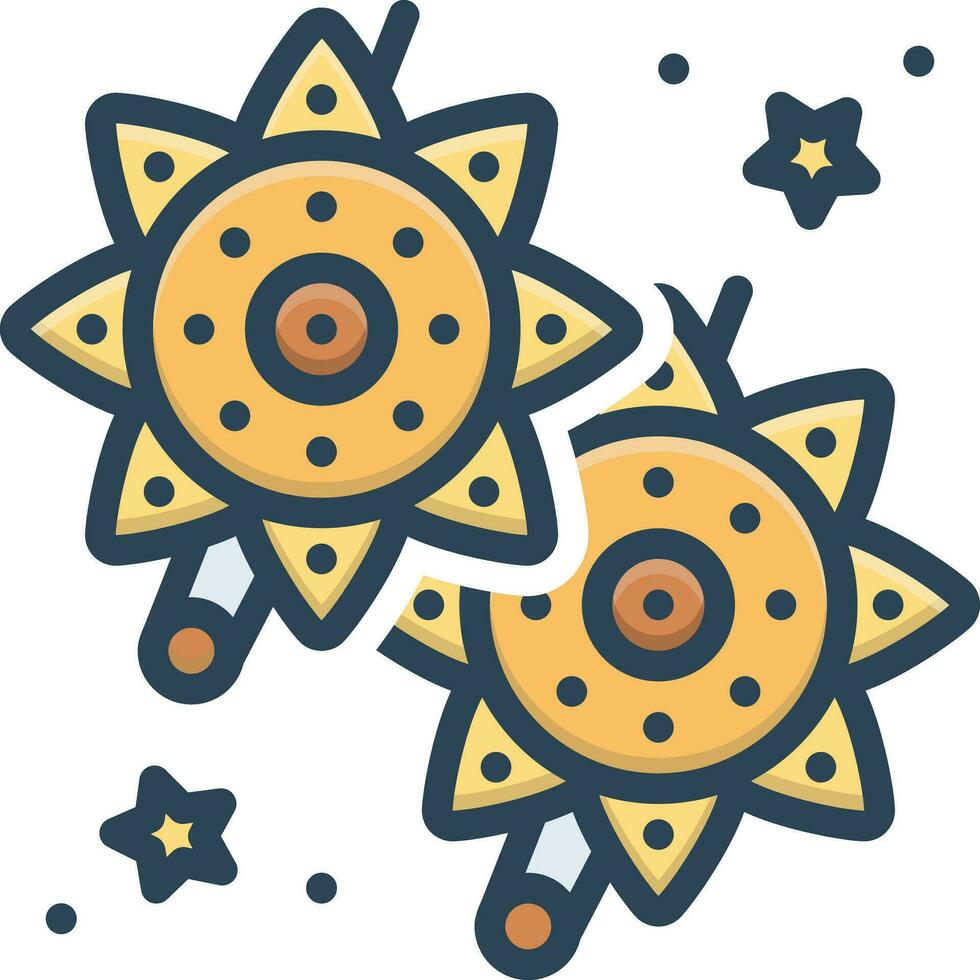 color icon for brooches vector