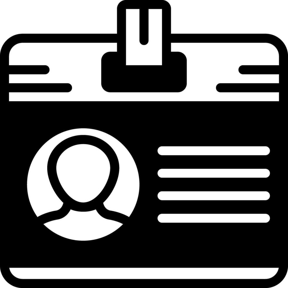 solid icon for id vector